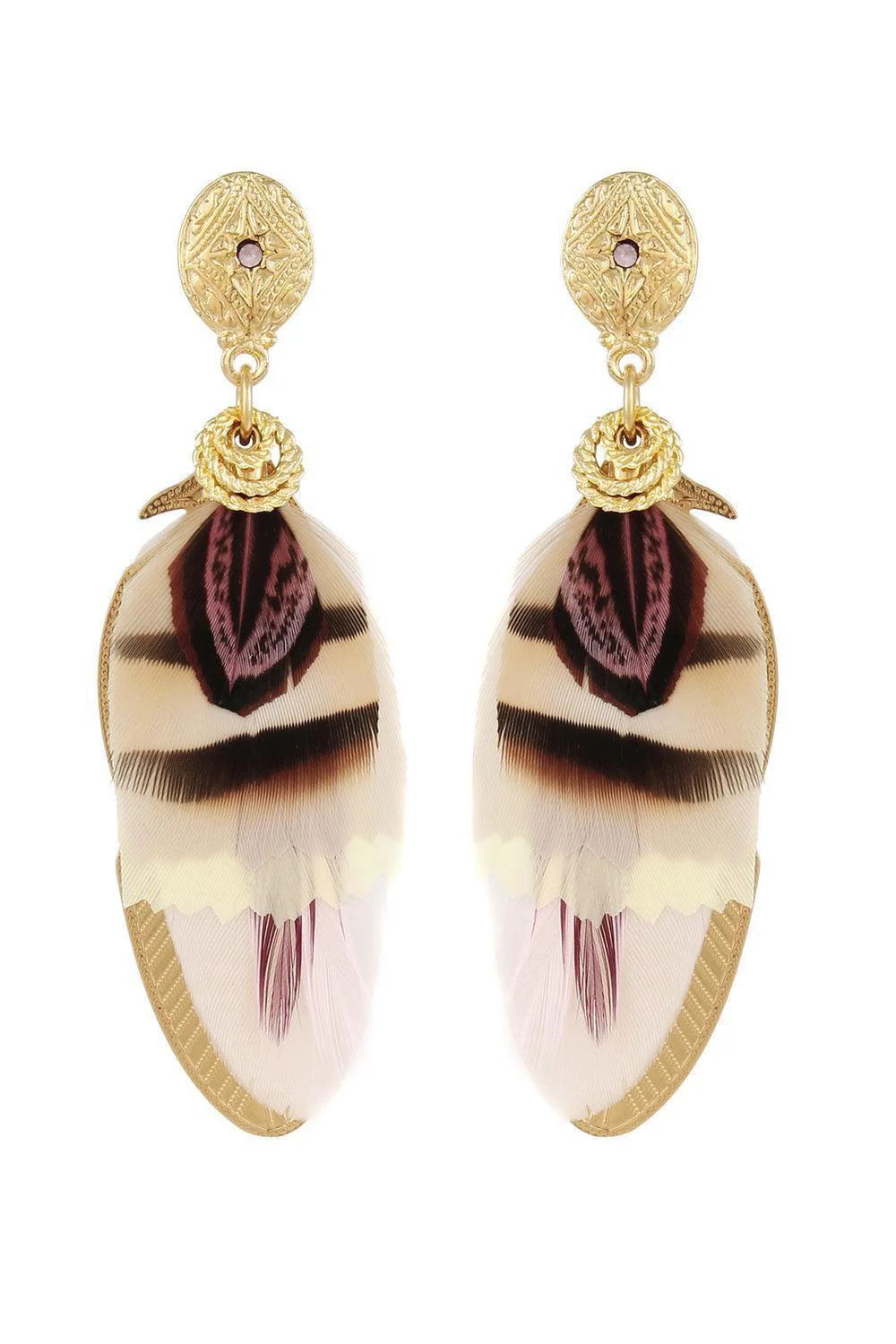 Small Sao Earrings - Pink Purple