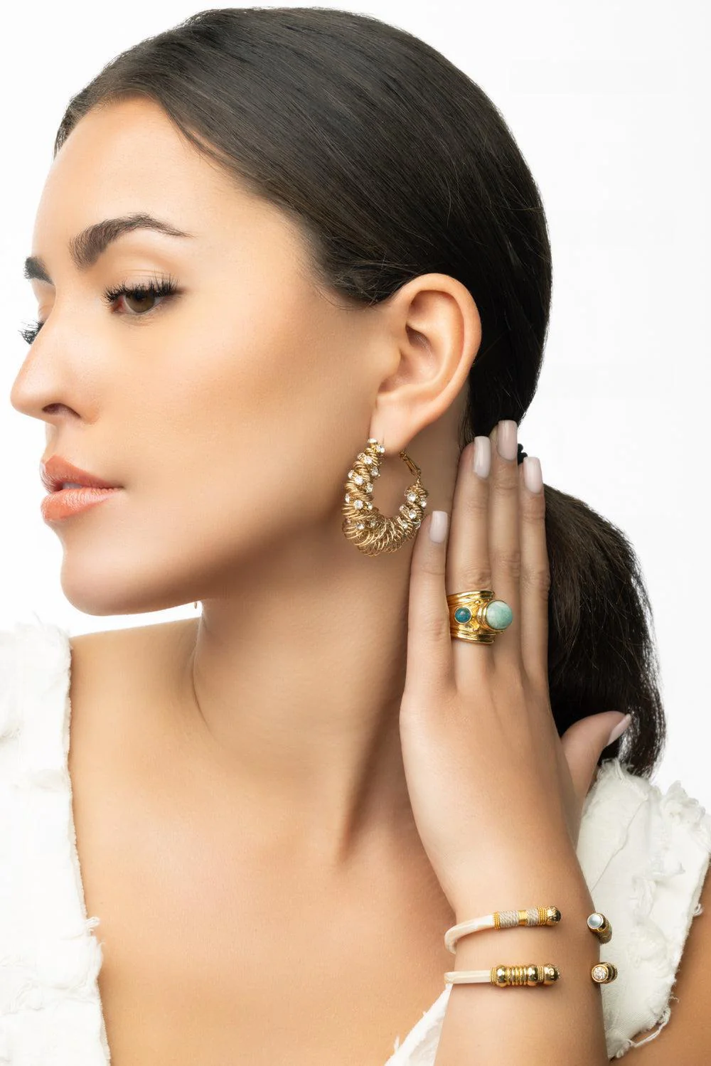 Strass Hoop Earrings - Image 3