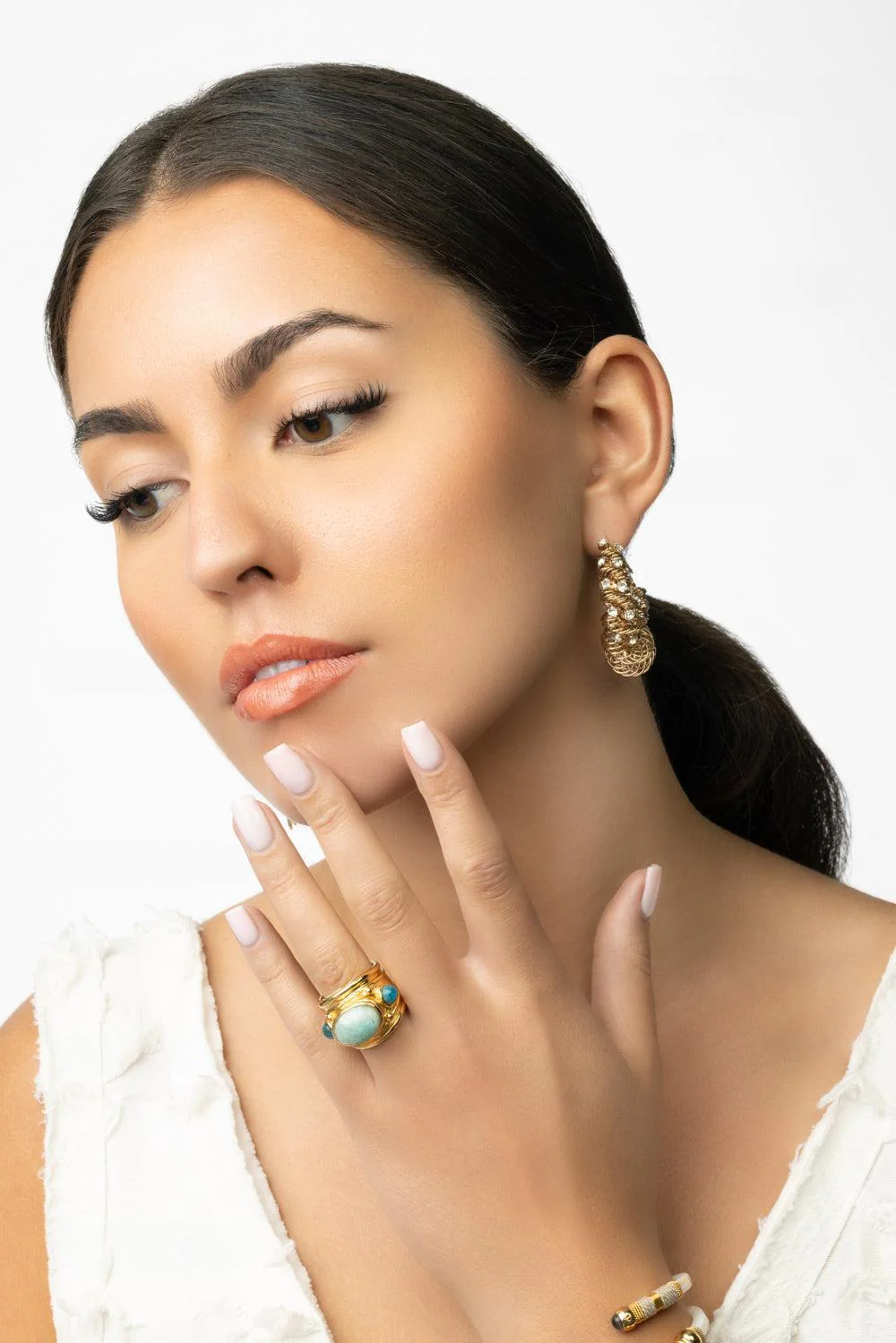 Strass Hoop Earrings - Image 4
