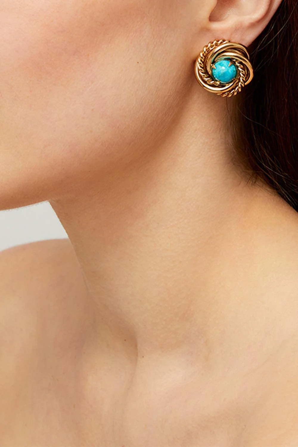 Turquoise Atika Stud Earrings - Image 2