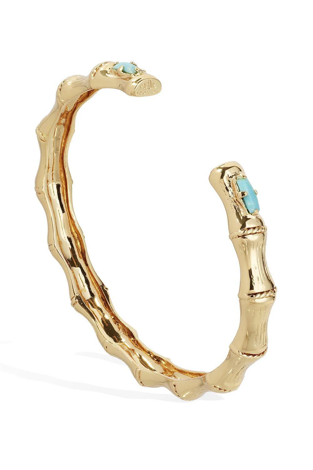Turquoise Bambou Jonc Strass Bracelet