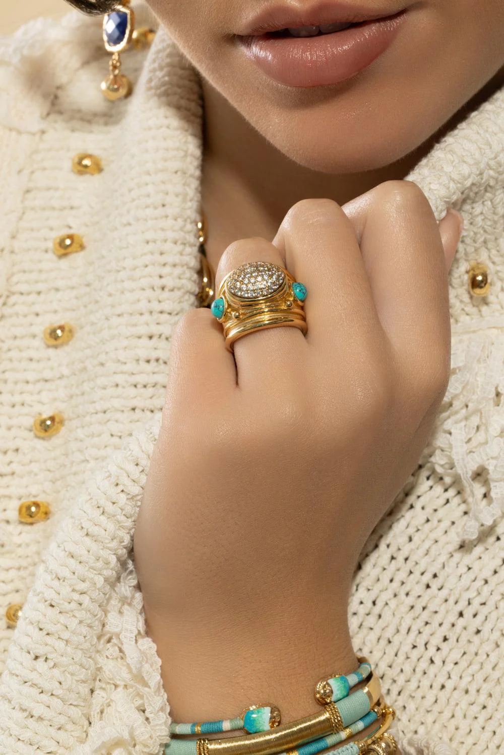 Zircone Turquoise Simone Ring - Image 2