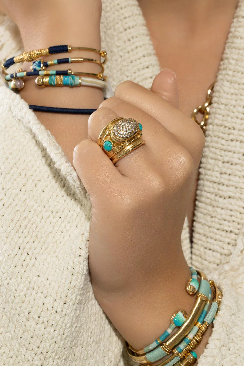 Zircone Turquoise Simone Ring - Image 3