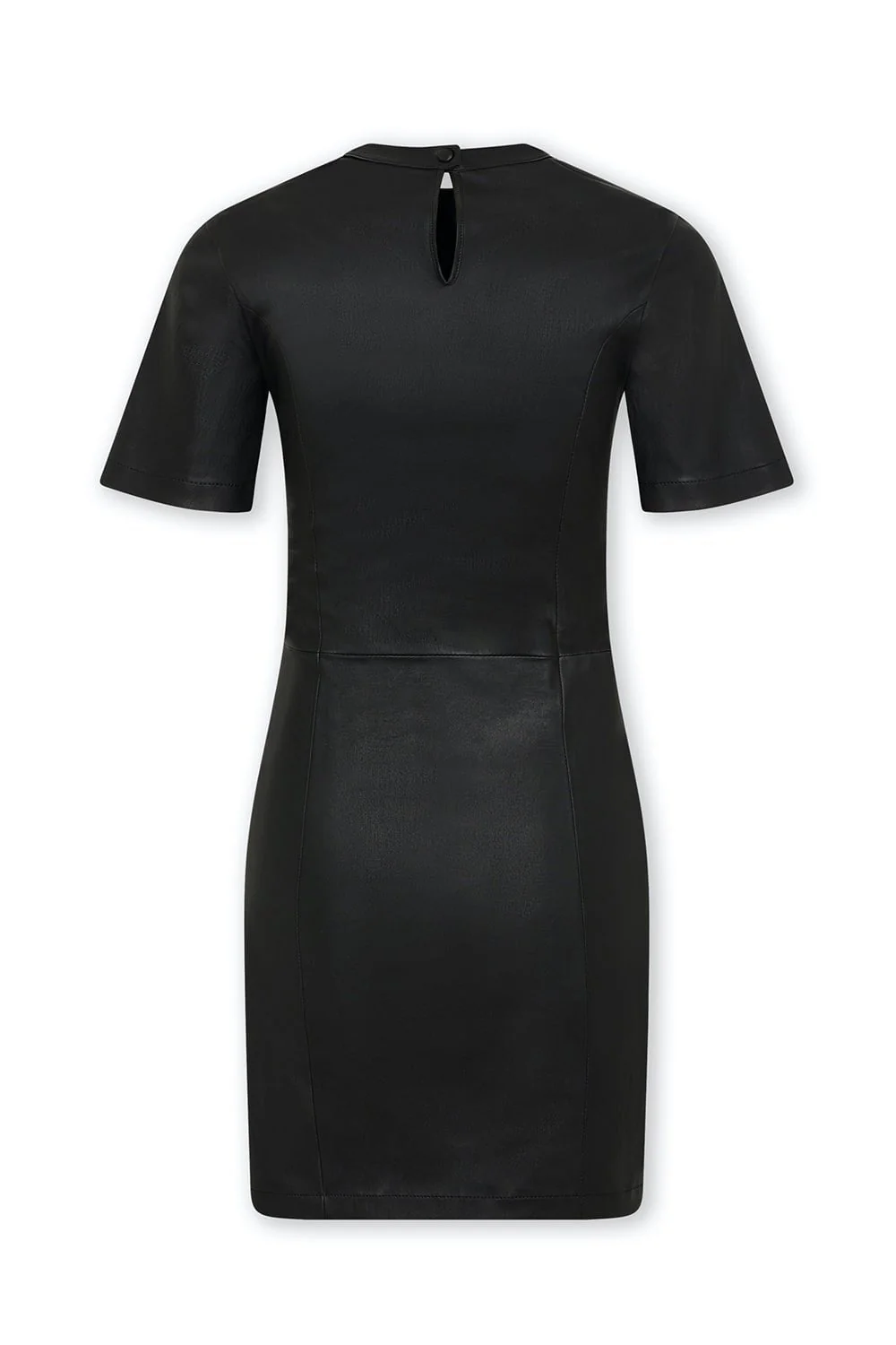 Gathered Button Short Dress - Image 3