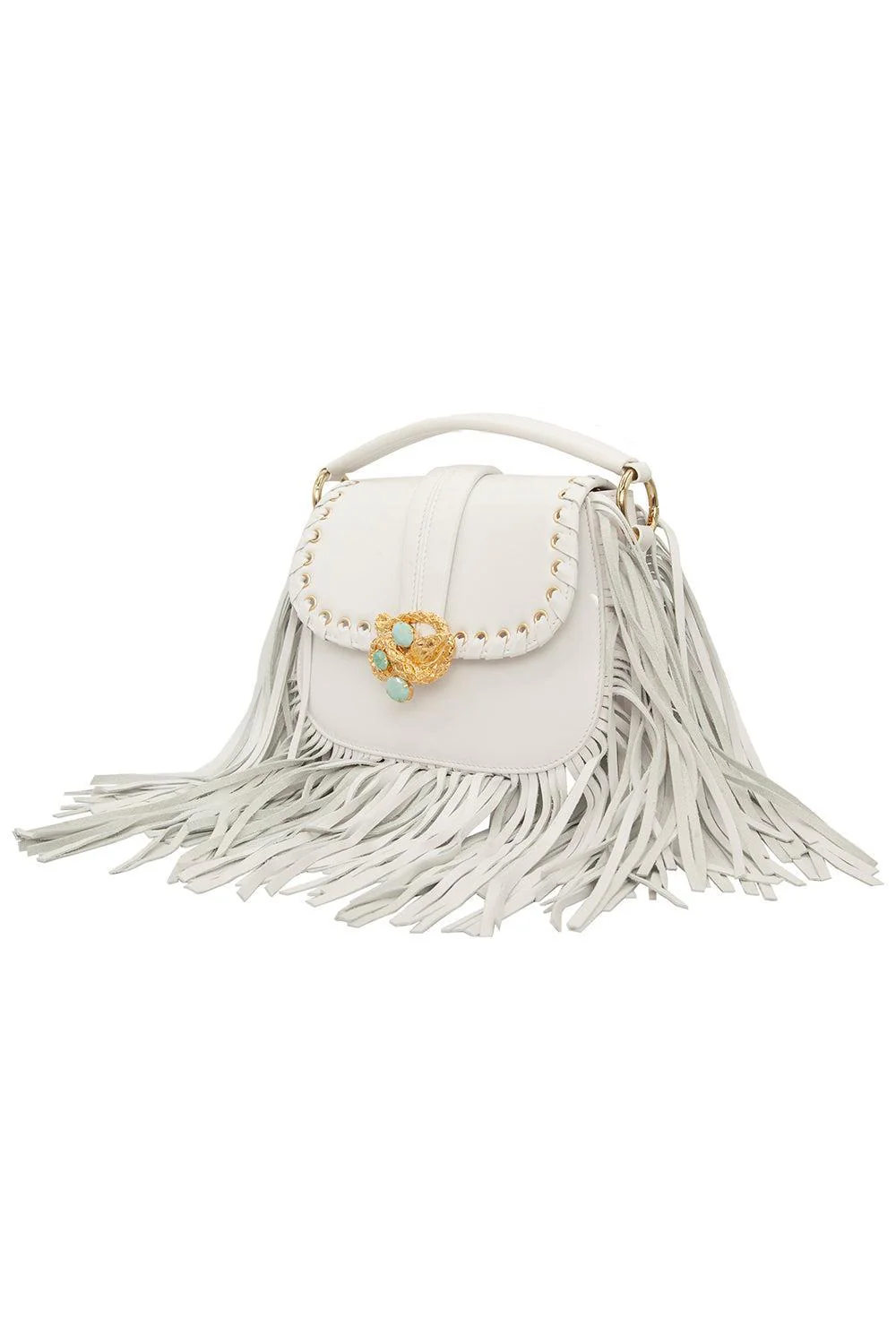 Alice Fringe Bag - White - Image 6