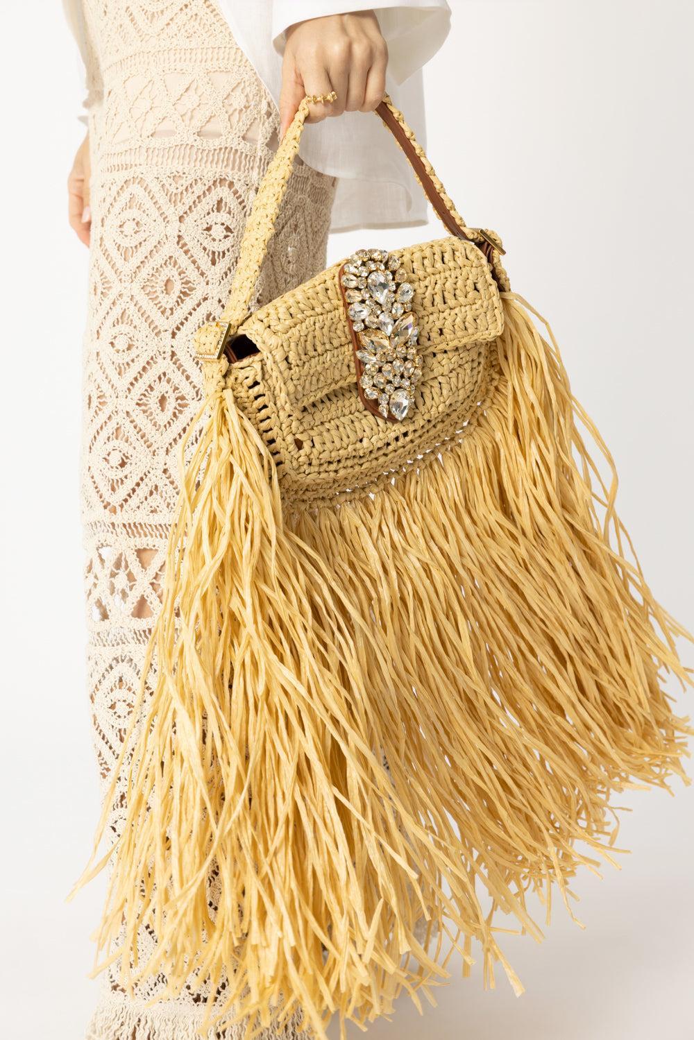 Habibi Fringe Bag - Natural - Image 5