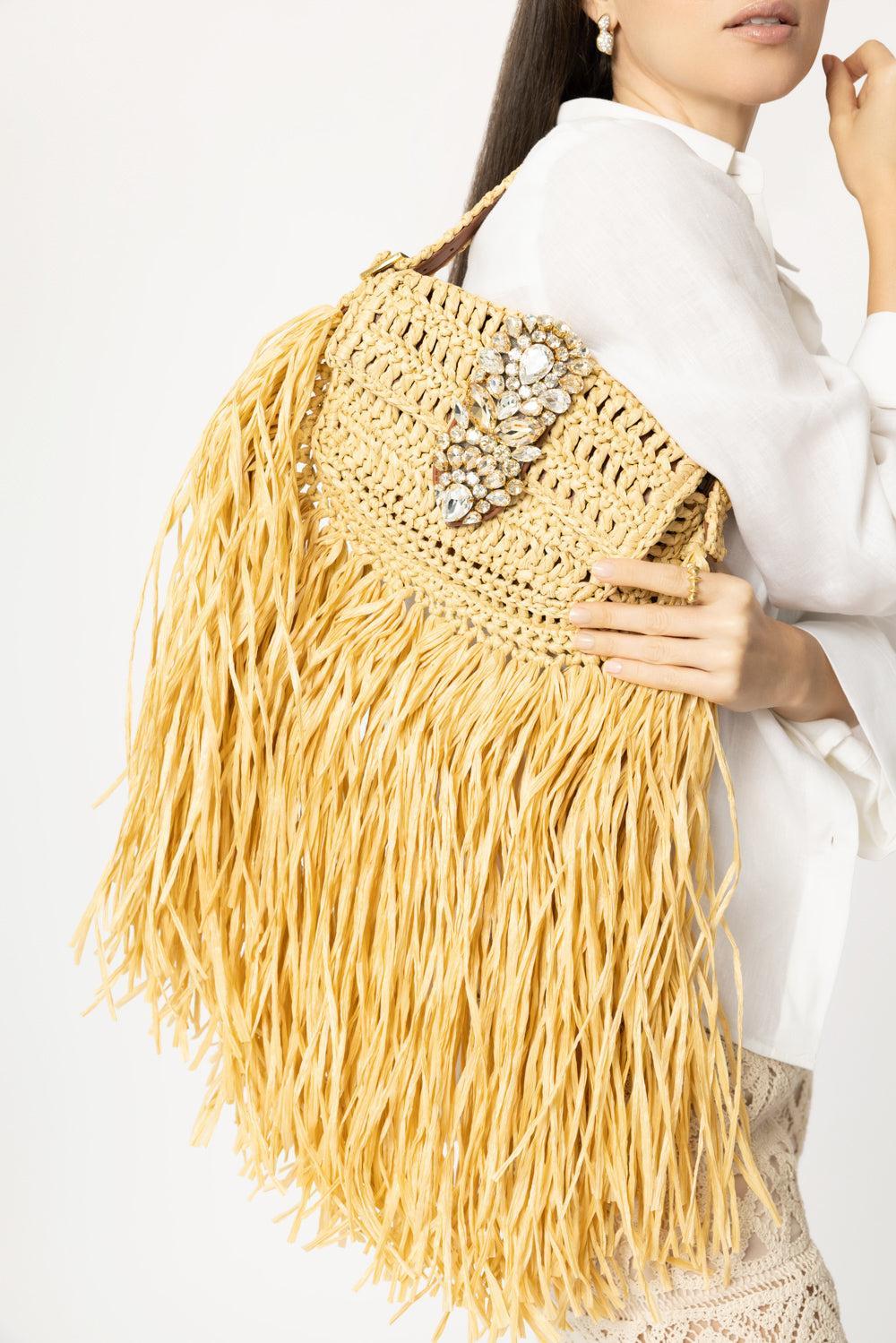 Habibi Fringe Bag - Natural - Image 6