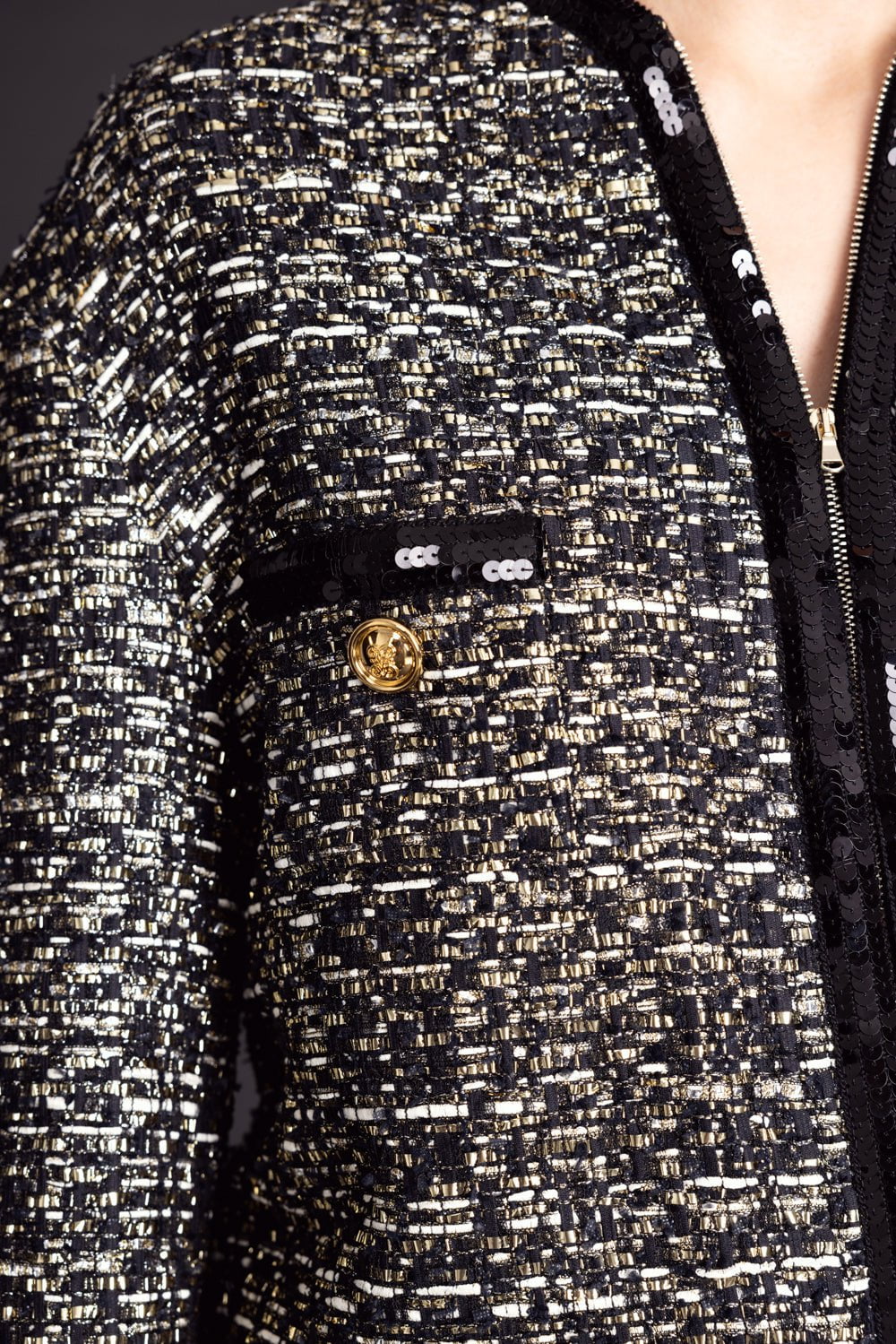 Boucle Tweed Long Coat - Image 4