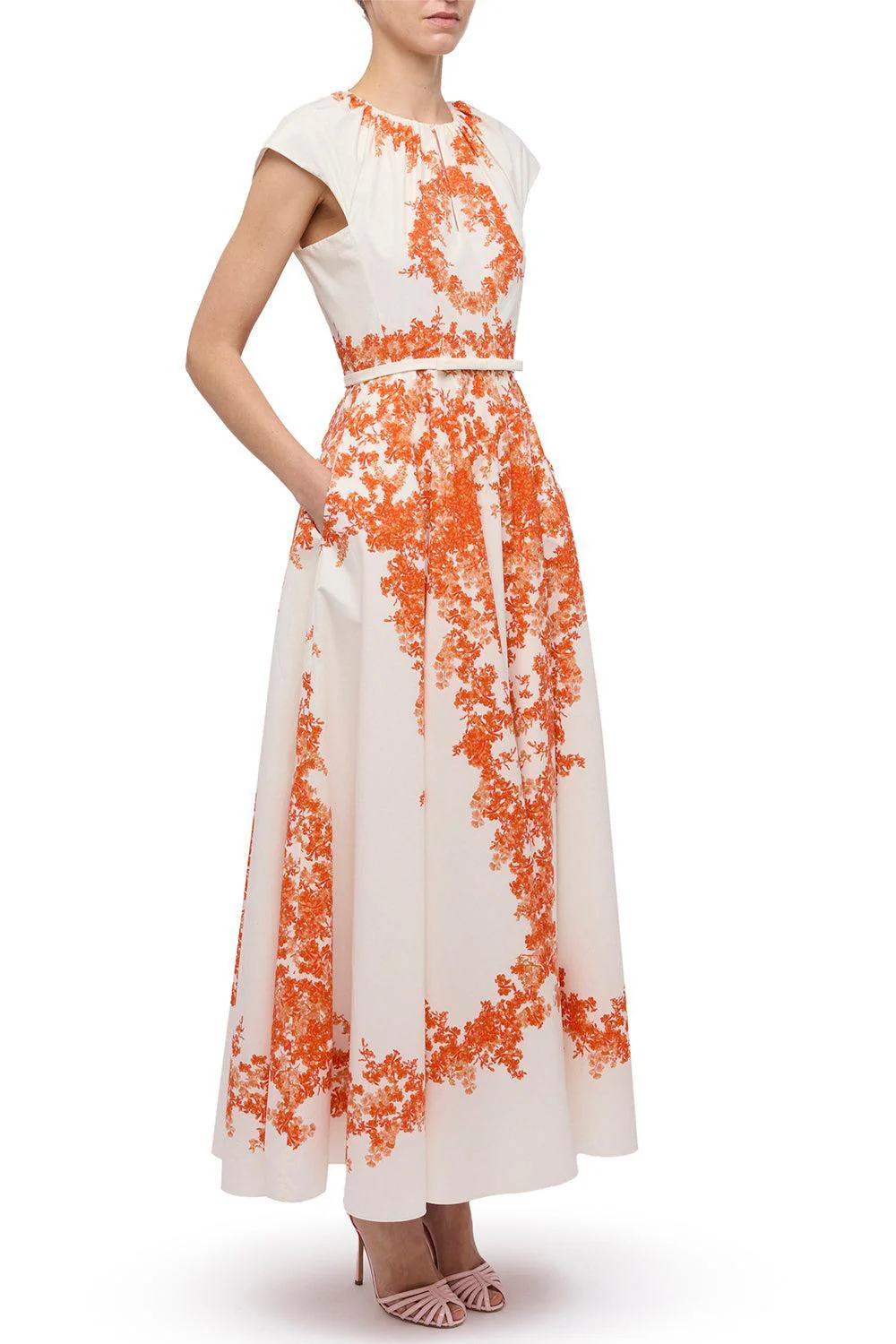 Cap Sleeve Floral Maxi Dress - Image 3