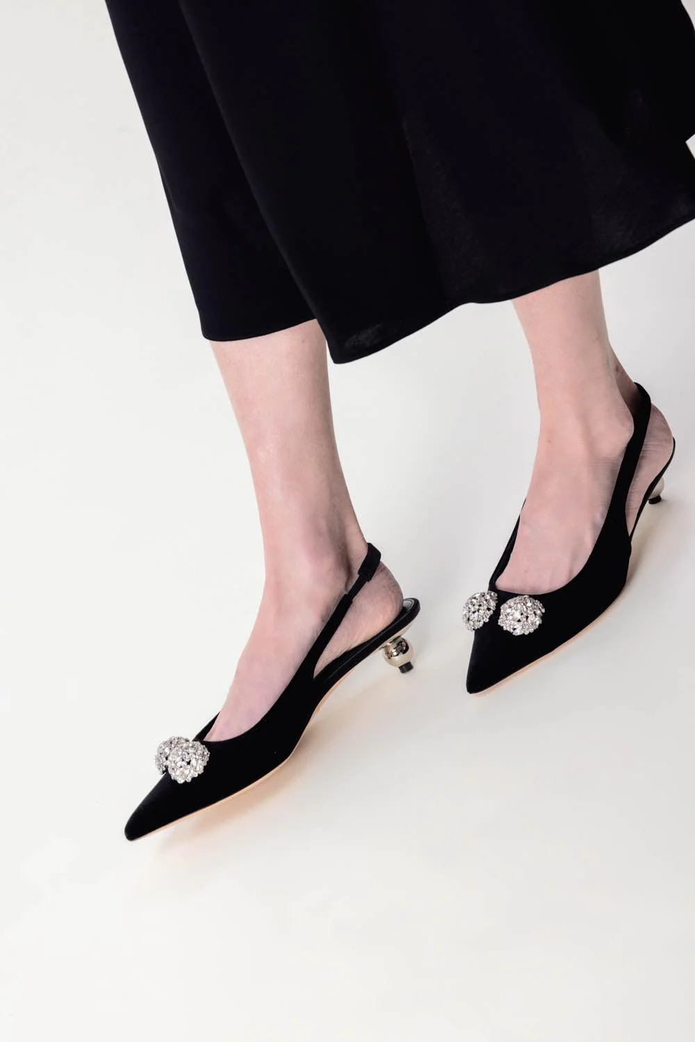 Crystal Embellished Slingback Heels - Image 3