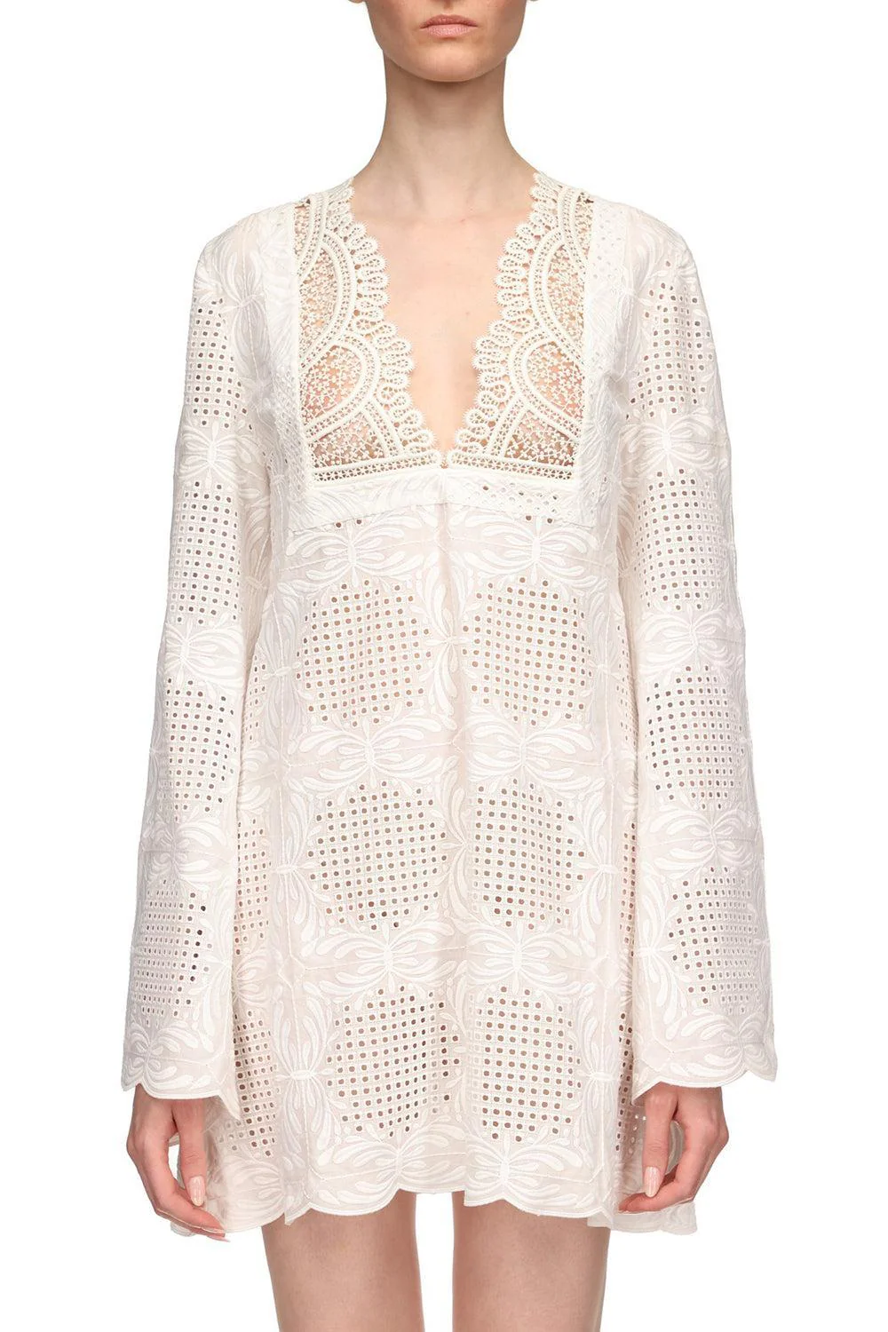 Long Sleeve Embroidered Dress - Image 2