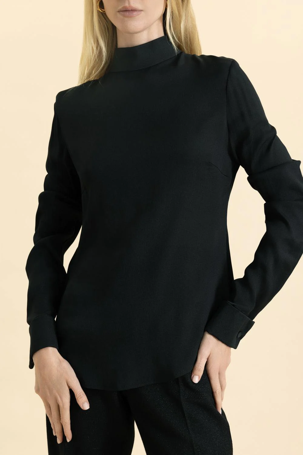 Long Sleeve Mockneck Top - Image 3