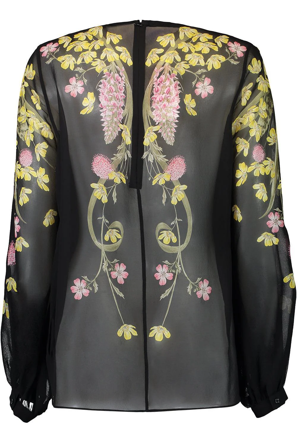 Long Sleeve Printed Blouse - Black Multi - Image 5