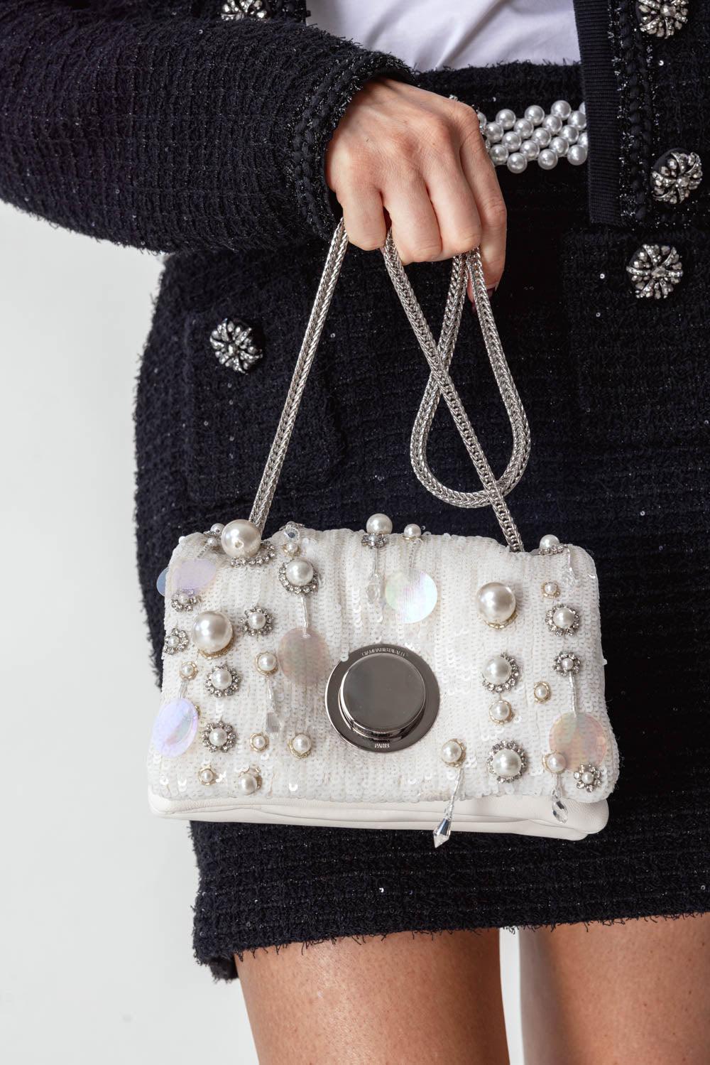 Mini Airbag Bag - Off White Embroidered - Image 2