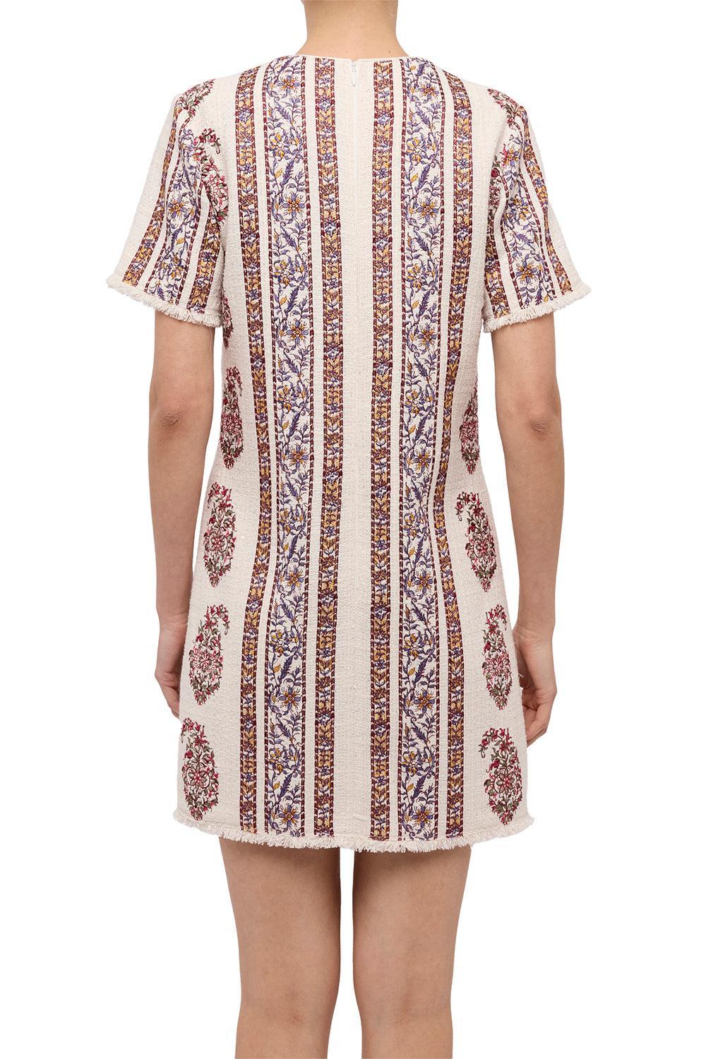 Short Sleeve Paisley Mini Dress - Image 3