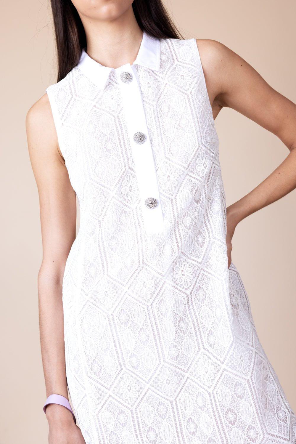 Sleeveless Mini Shirt Dress - Image 5