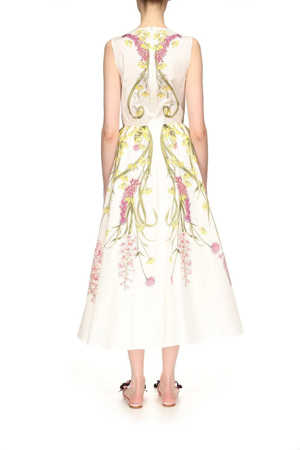 Sleeveless Printed Pleated Dress - Image 3