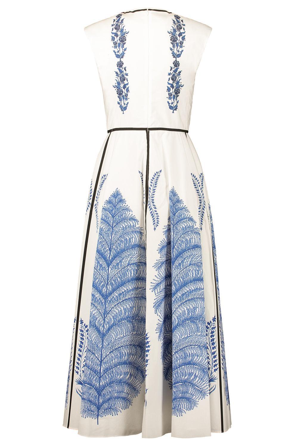 Sleeveless Printed Poplin Dress - Image 4