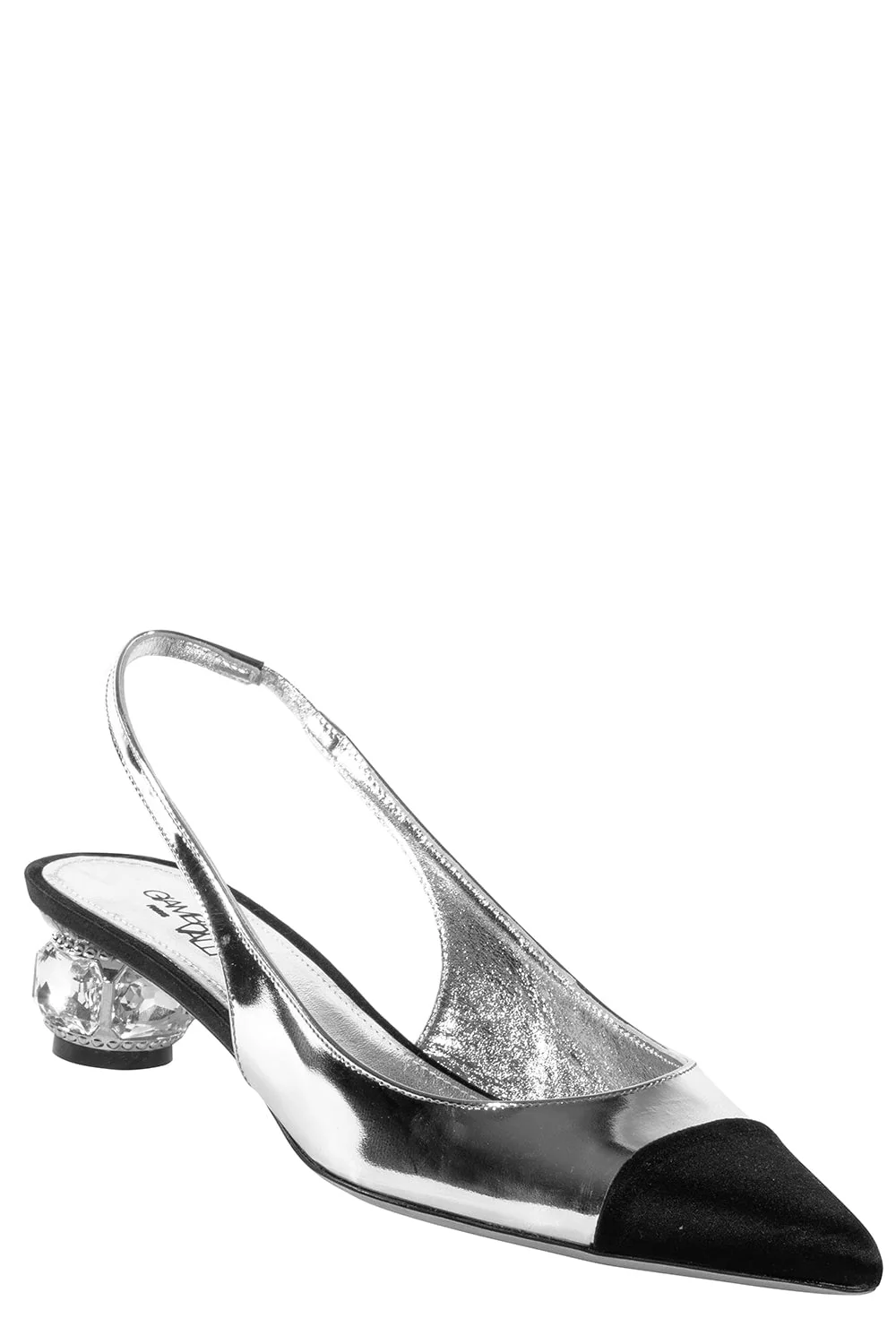 Slingback Crystal Heel - Black - Image 4