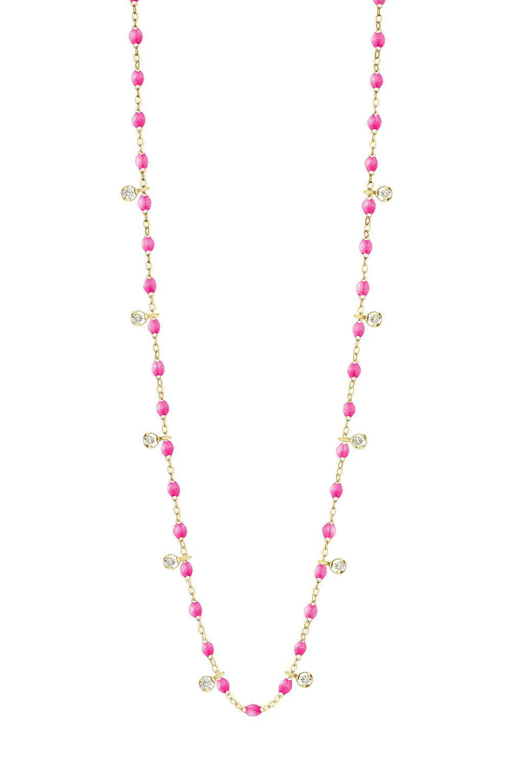 10 Diamond Pink Gigi Classic Supreme Necklace - Yellow Gold