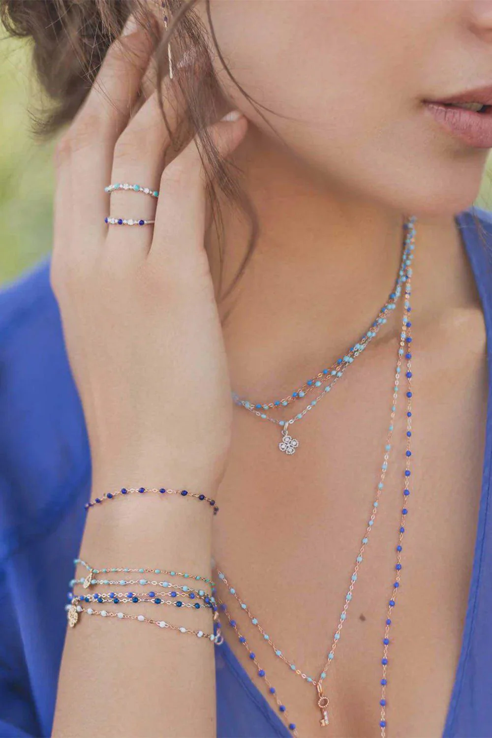 Classic Gigi Bracelet - 7.5in - Aqua - Image 2