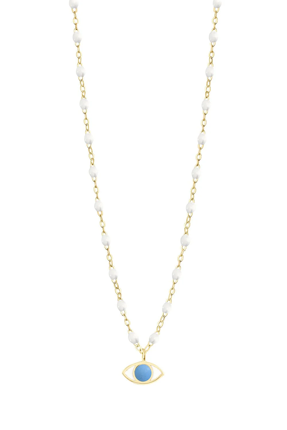 Classic Gigi Eye Necklace - 16.5in - White
