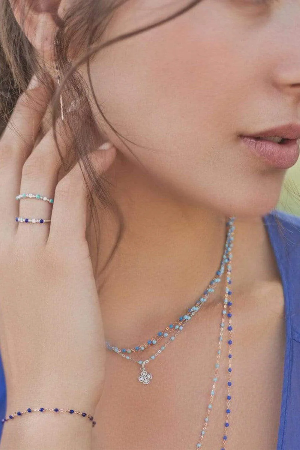 Classic Gigi Necklace - 24in - Turquoise - Image 2