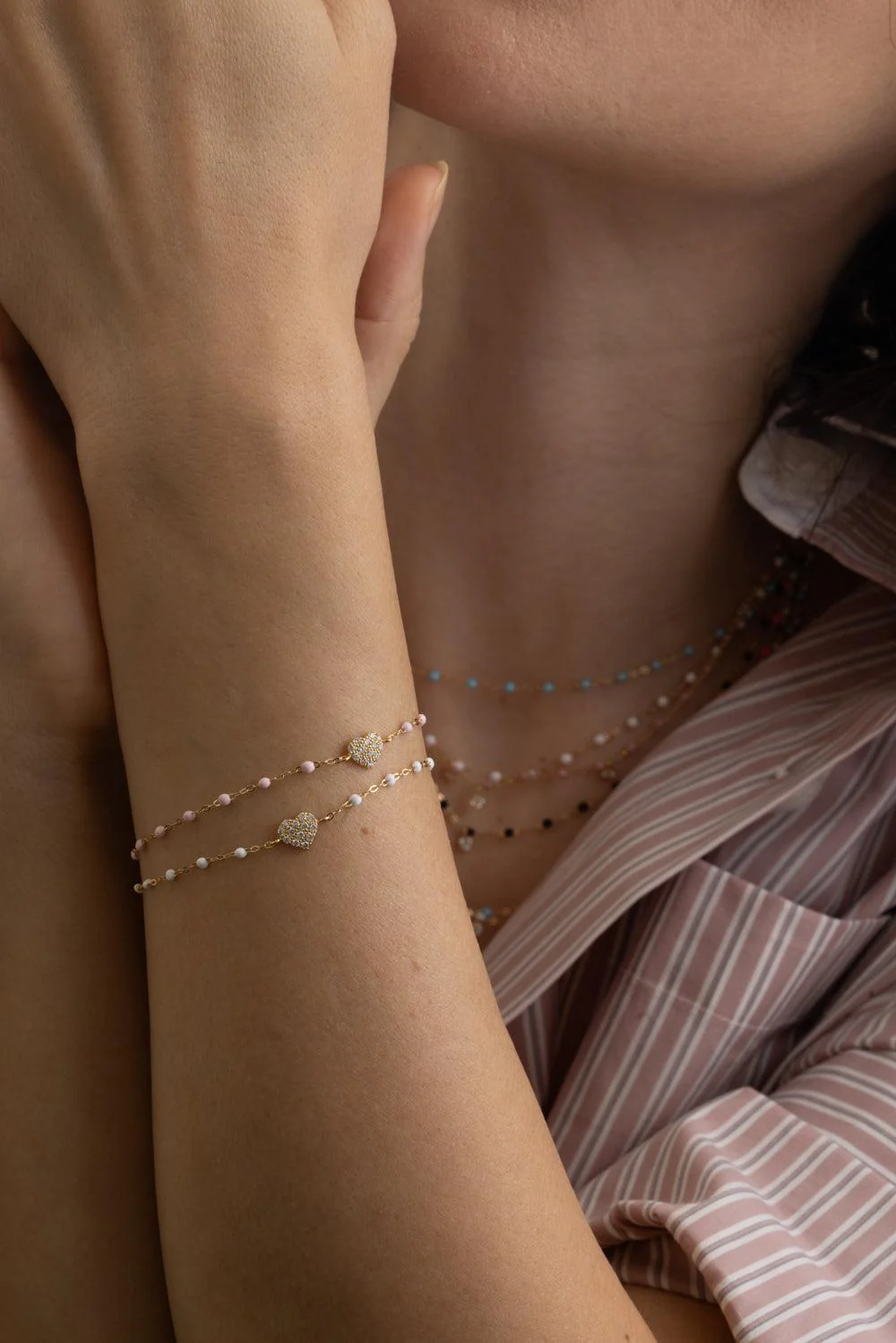 Diamond White Classic In Love Bracelet - Yellow Gold - Image 2
