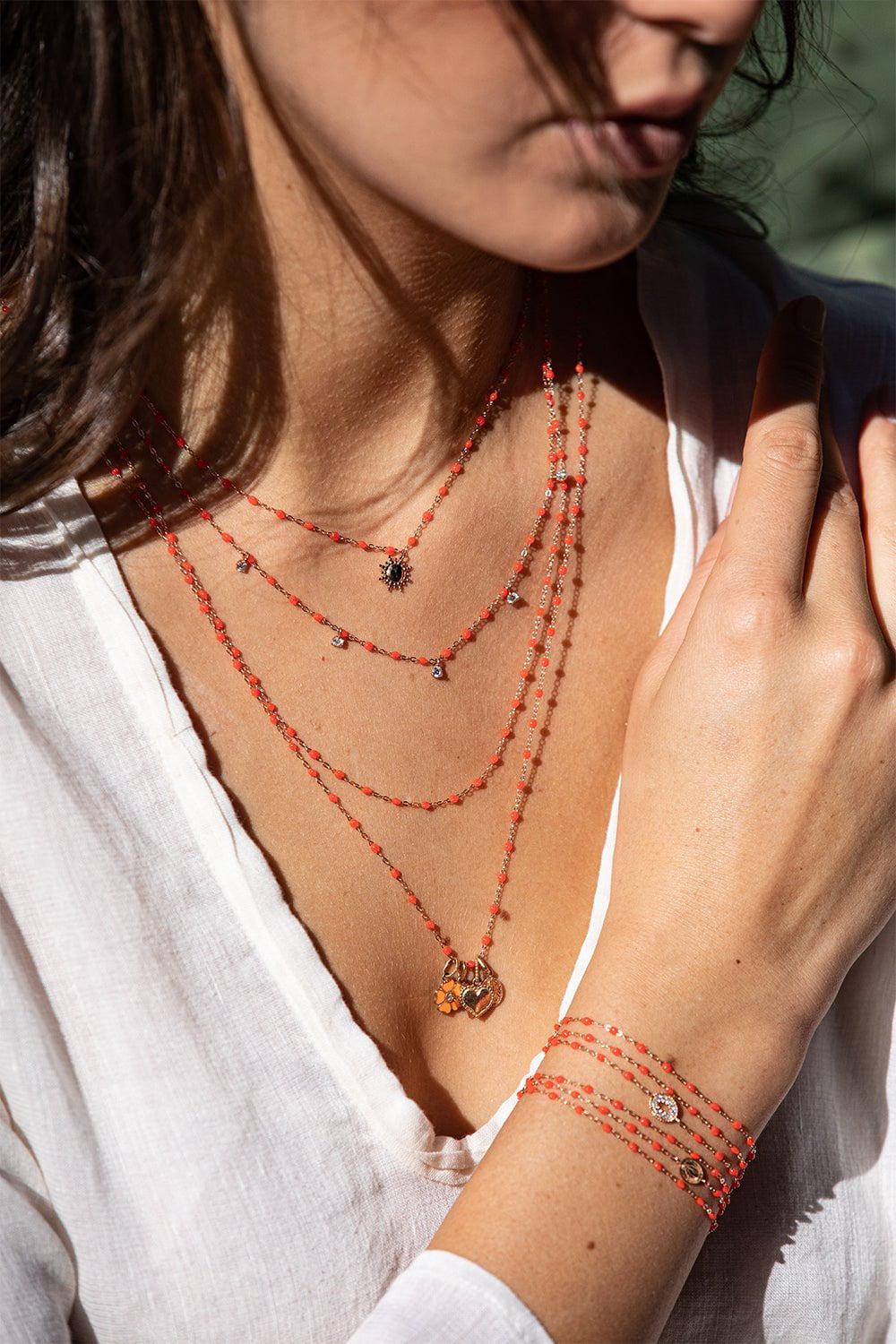 Sun Classic Gigi Necklace - 16.5in - Coral - Image 2