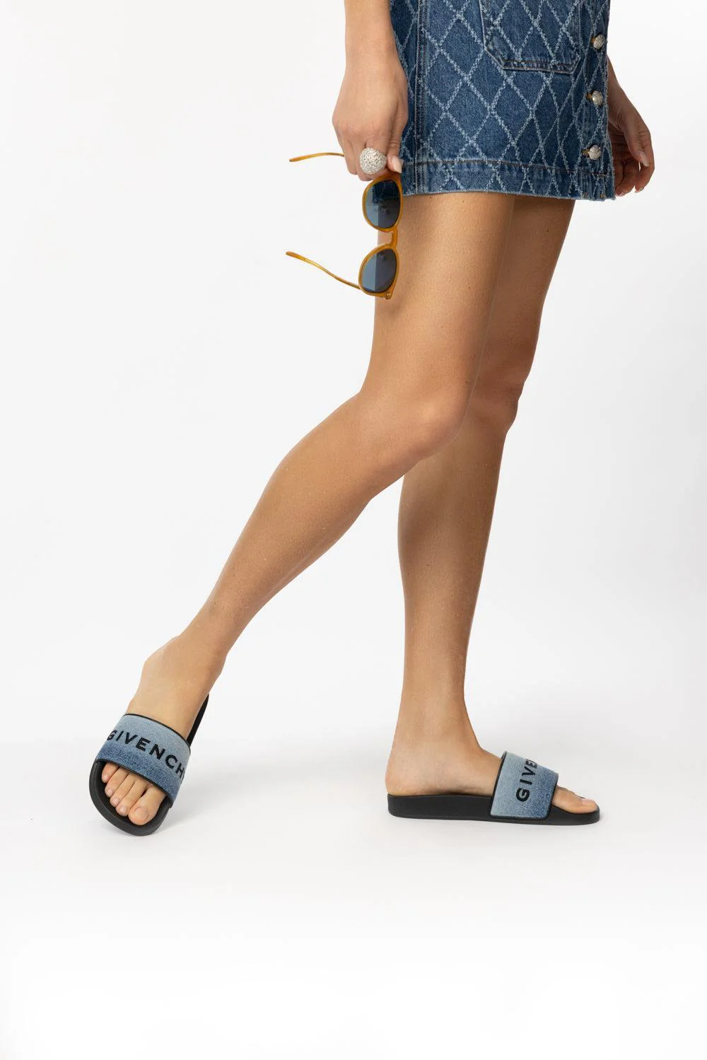 Flat Slides - Medium Blue - Image 3