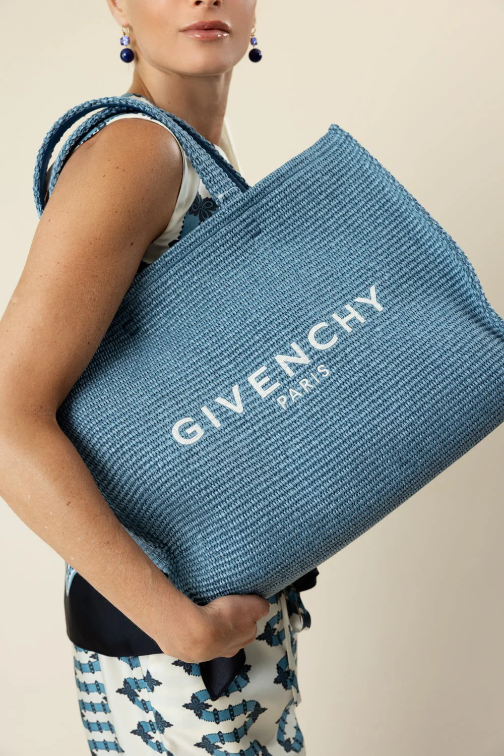 Medium Soft Tote Bag - Denim Blue - Image 2