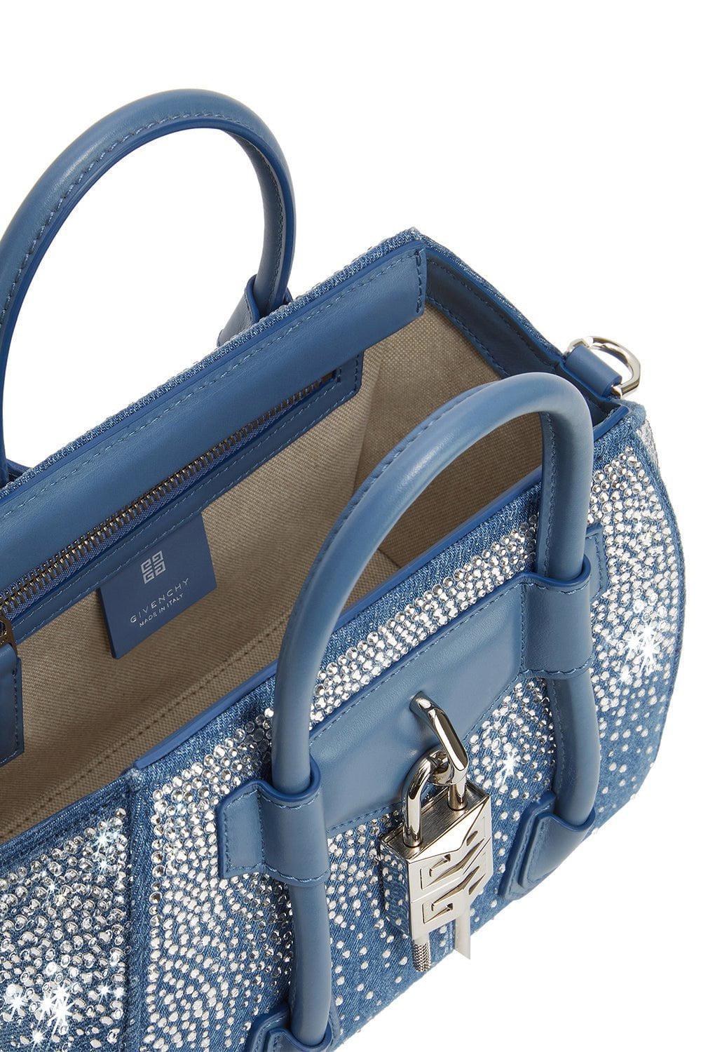 Mini Antigona Lock Bag - Denim - Image 5