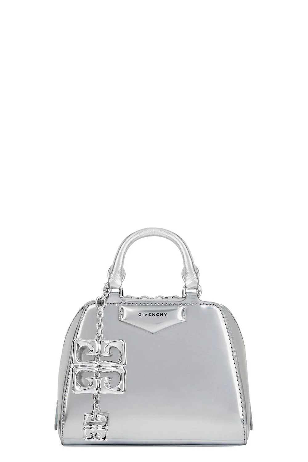 Nano Antigona Cube Bag - Light Silver