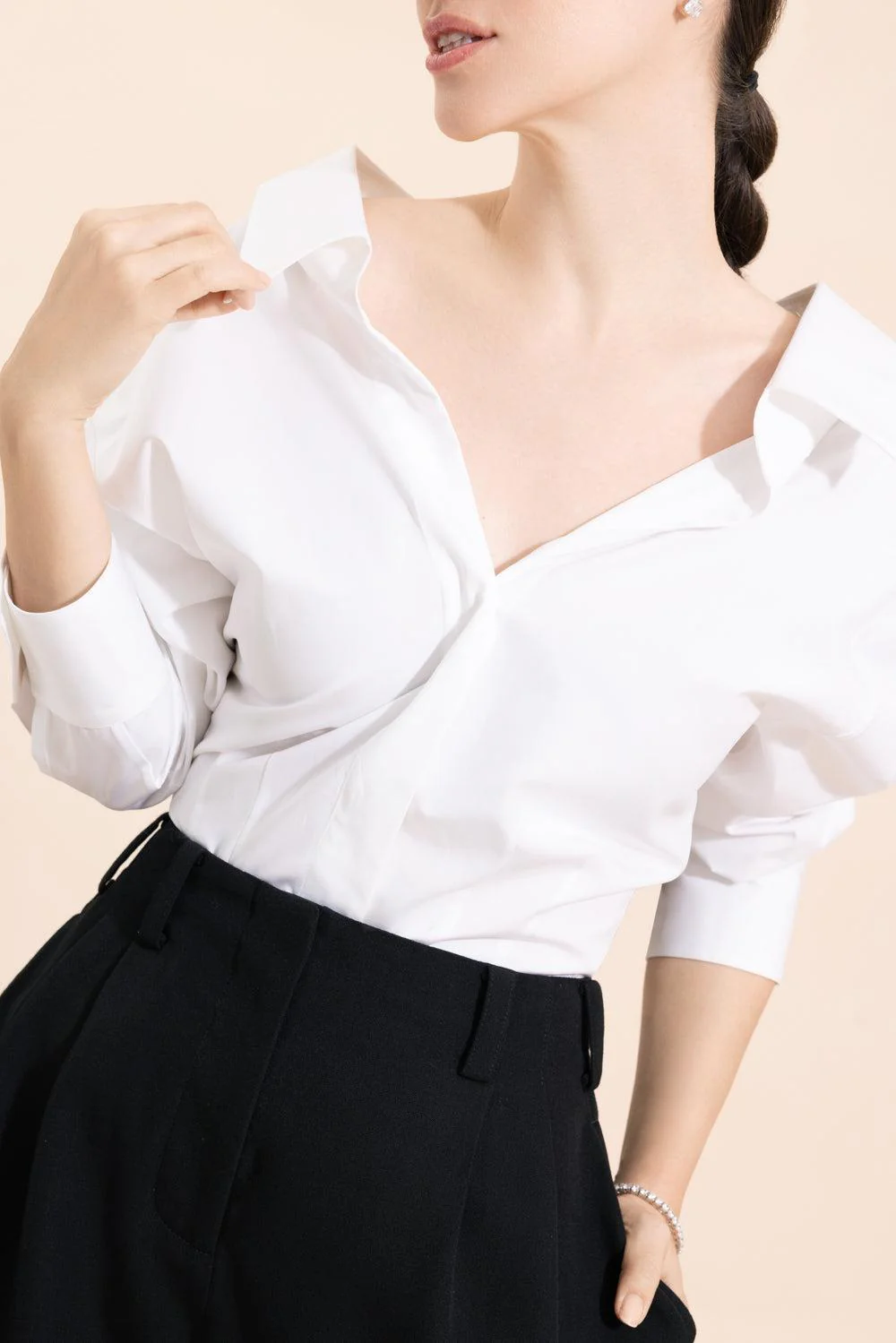 Opened Collar Blouse - Image 3