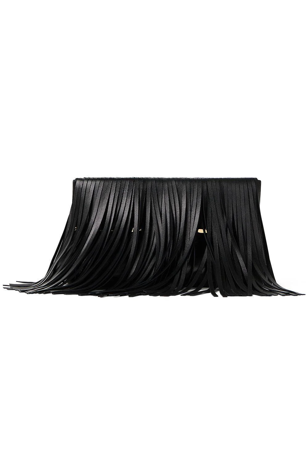 Pinch Soft Clutch - Black Fringe