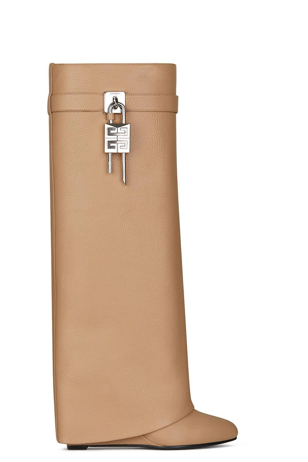 Shark Lock Boots - Beige