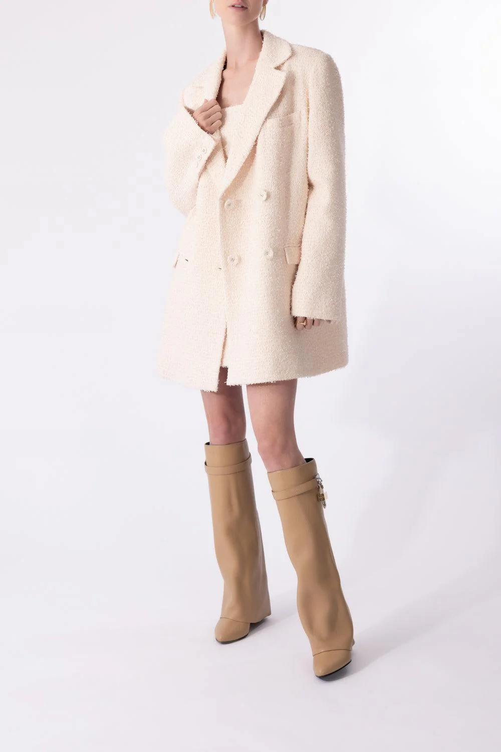 Shark Lock Boots - Beige - Image 2