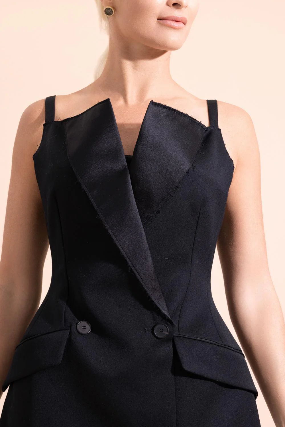Sleeveless Tailoring Dress - Image 3