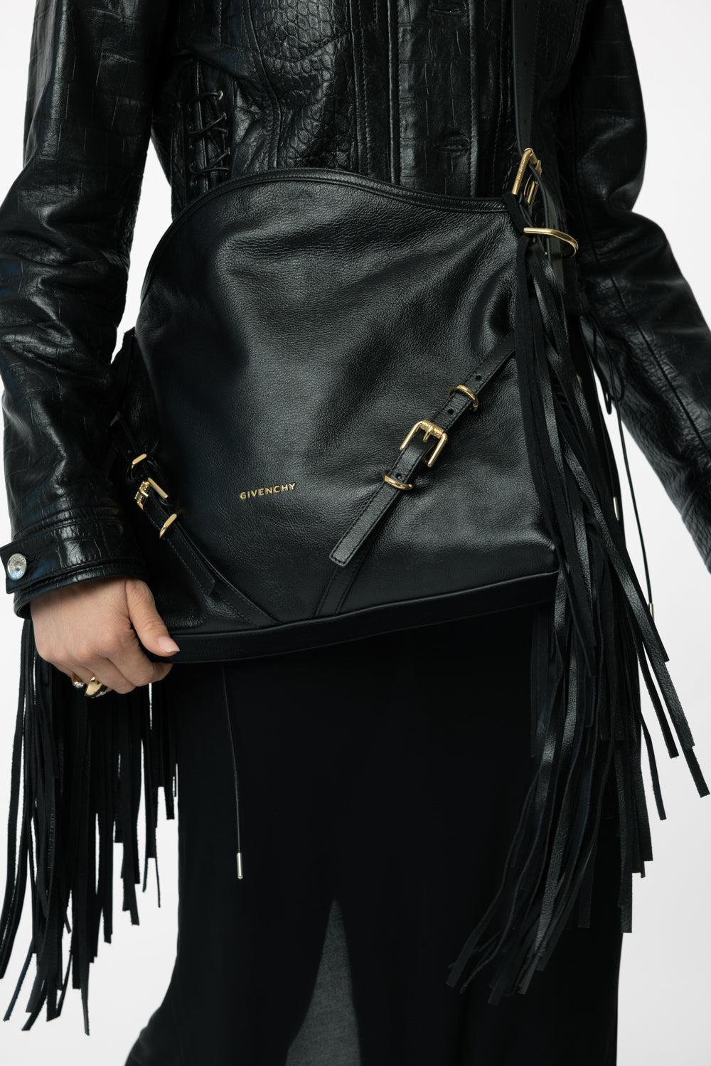 Voyou Medium Bag - Black Fringe - Image 2