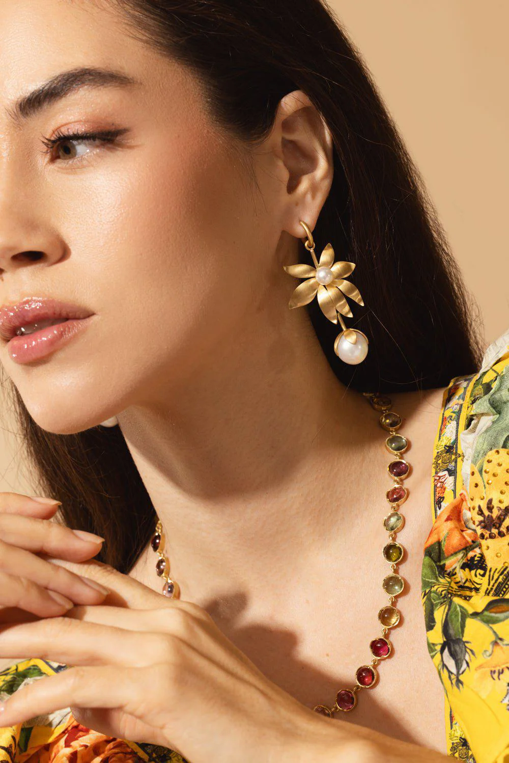 Golden Blossom Convertible Earrings - Image 5