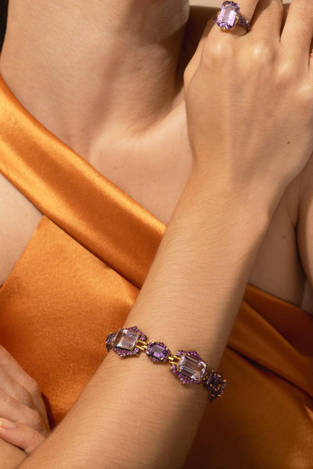Amethyst Pink Sapphire Bracelet - Image 3