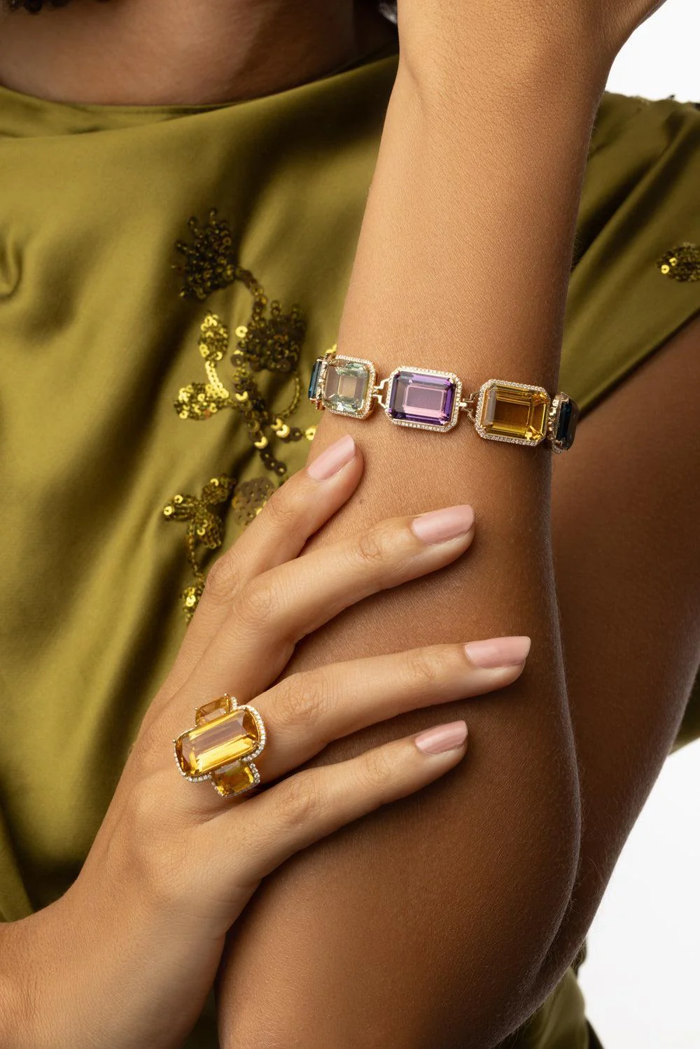 Amethyst Prasiolite Gossip Bracelet - Image 4