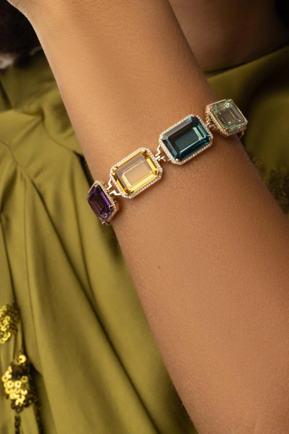 Amethyst Prasiolite Gossip Bracelet - Image 5