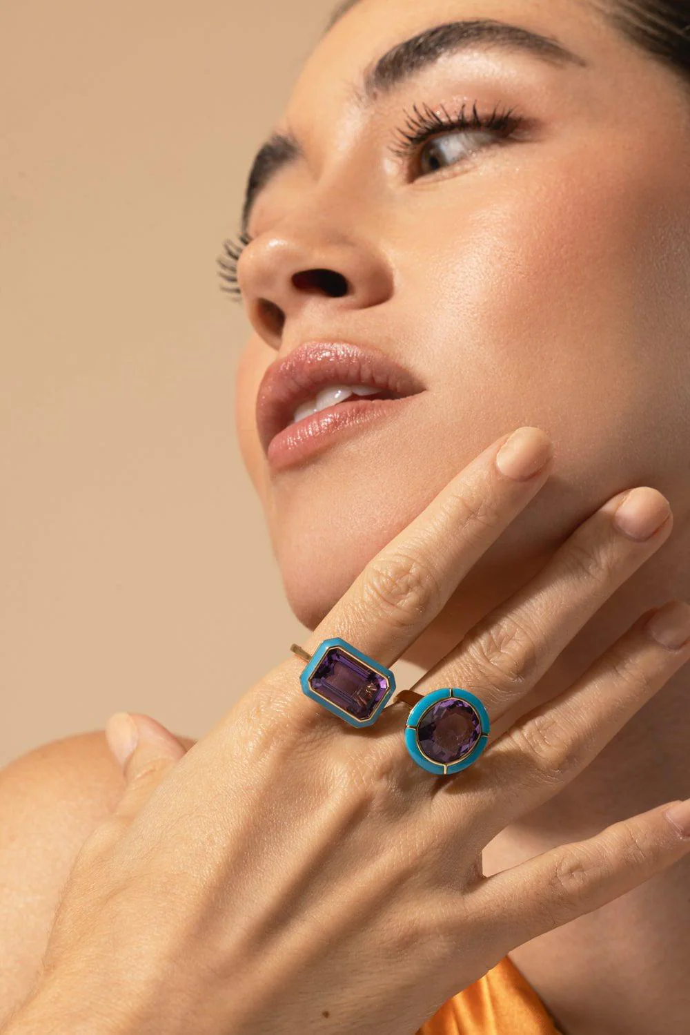 Amethyst Turquoise Oval Ring - Image 2