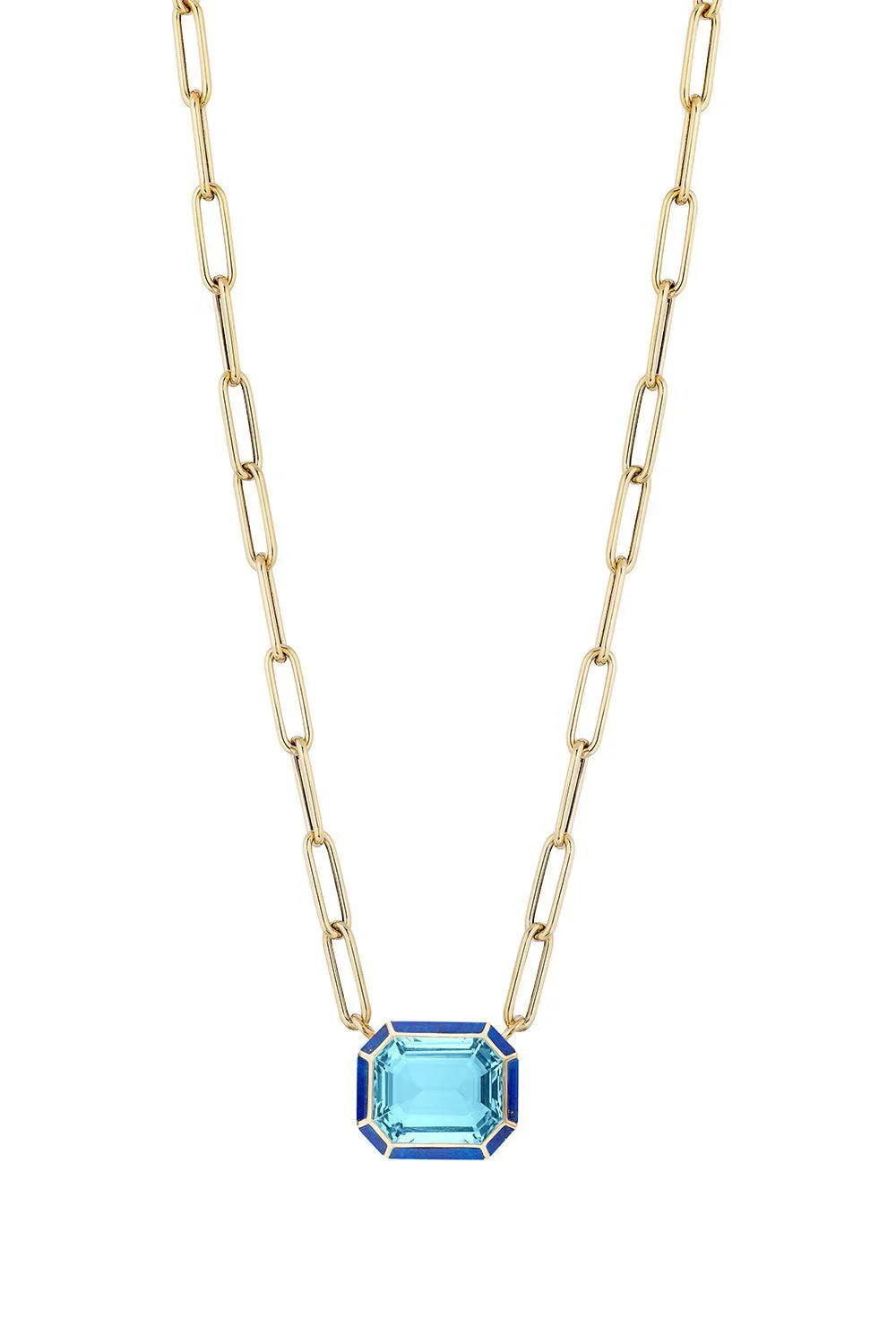 Blue Topaz Lapis Melange Necklace