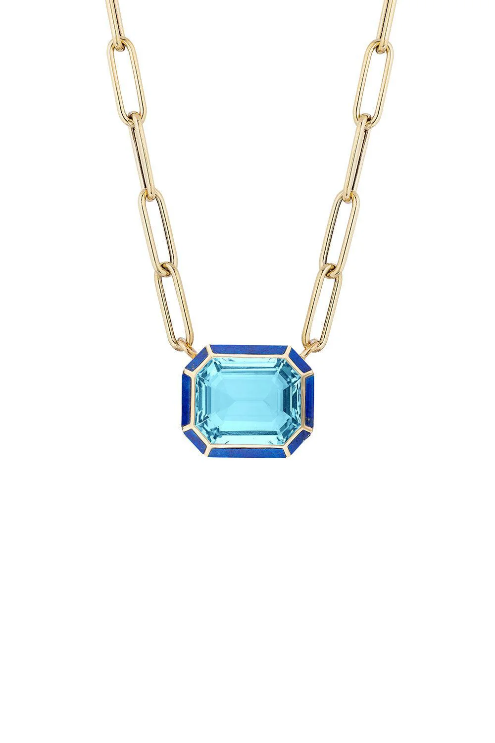 Blue Topaz Lapis Melange Necklace - Image 5