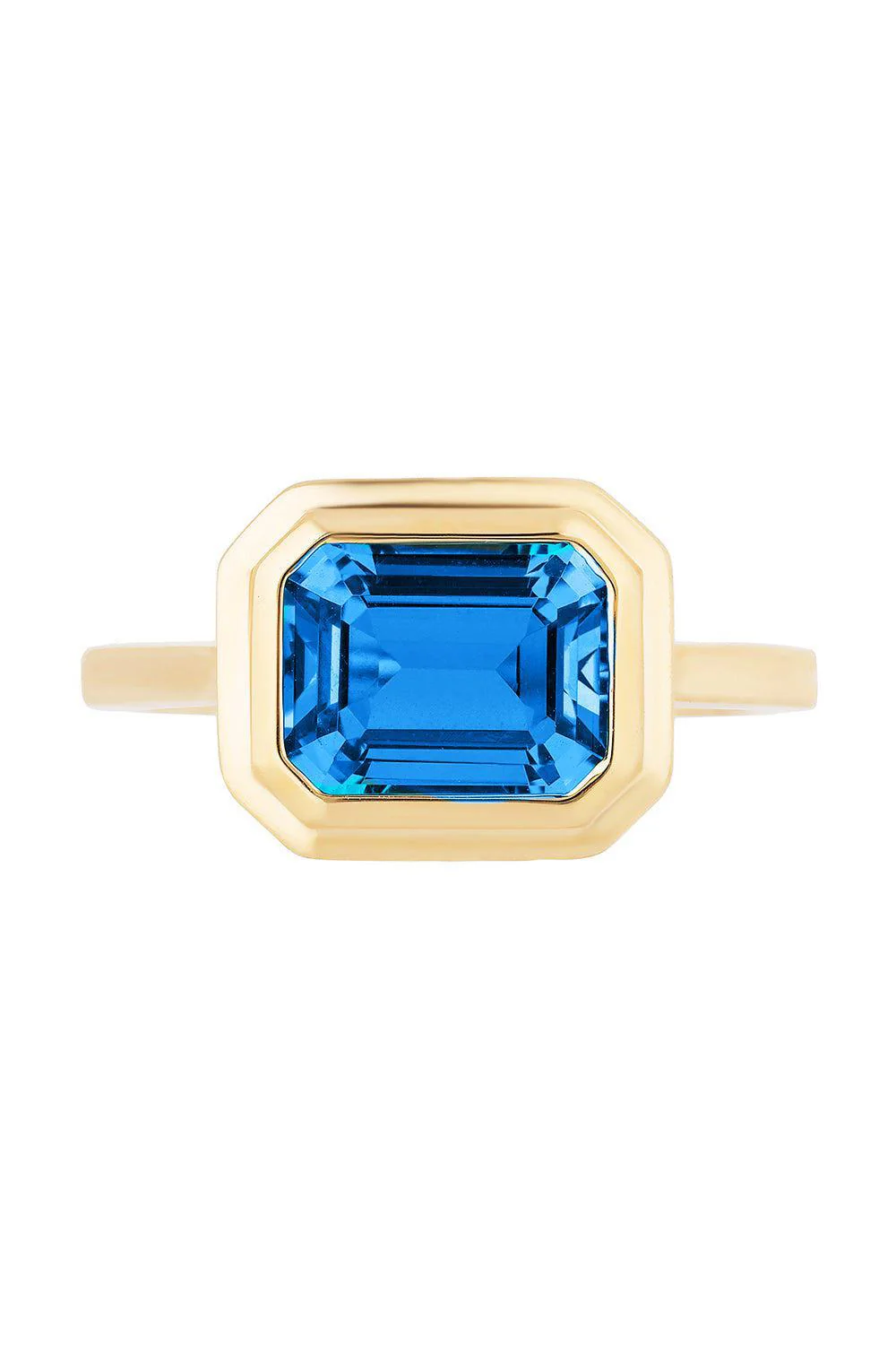 Blue Topaz Manhattan Ring