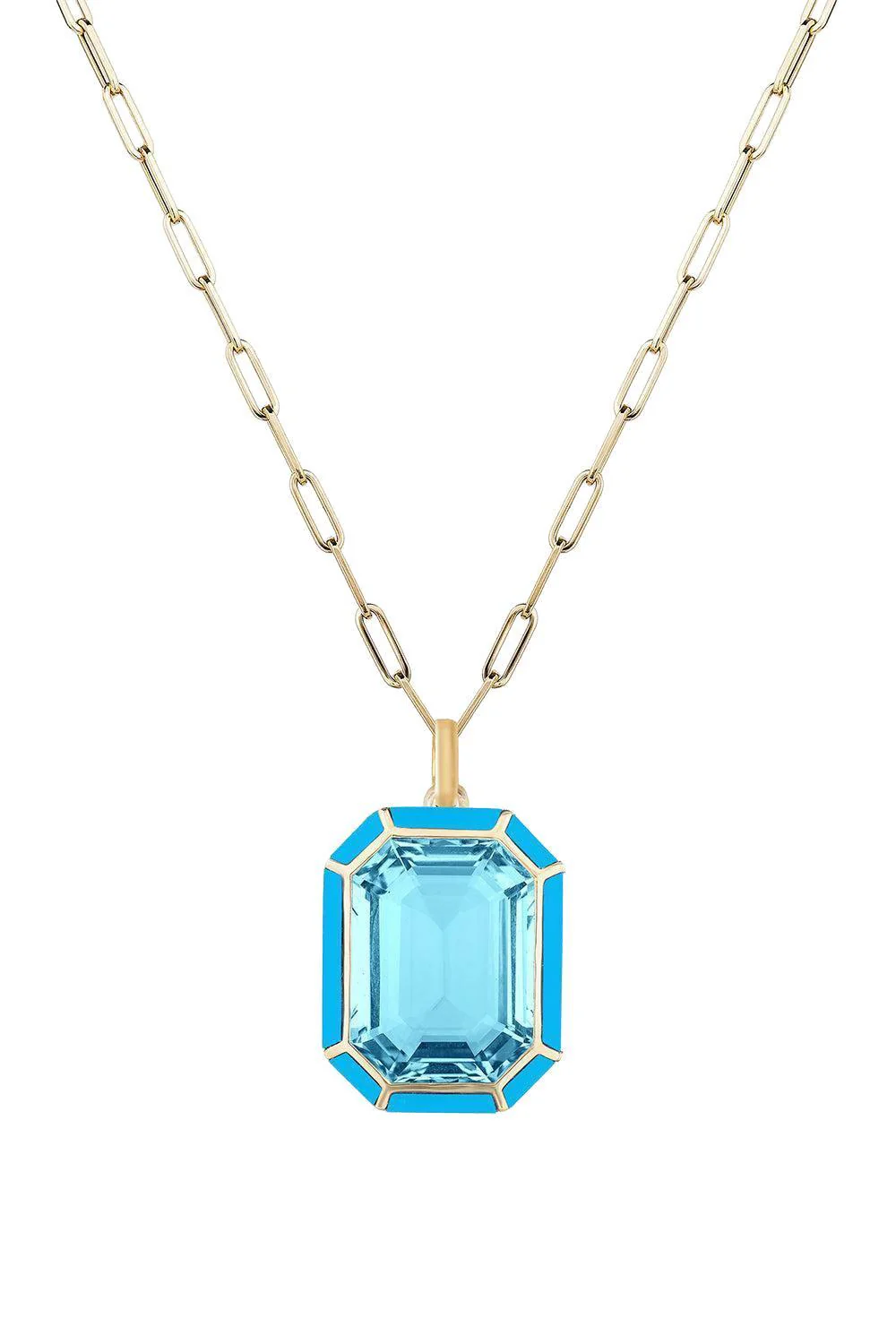 Blue Topaz Melange Pendant Necklace