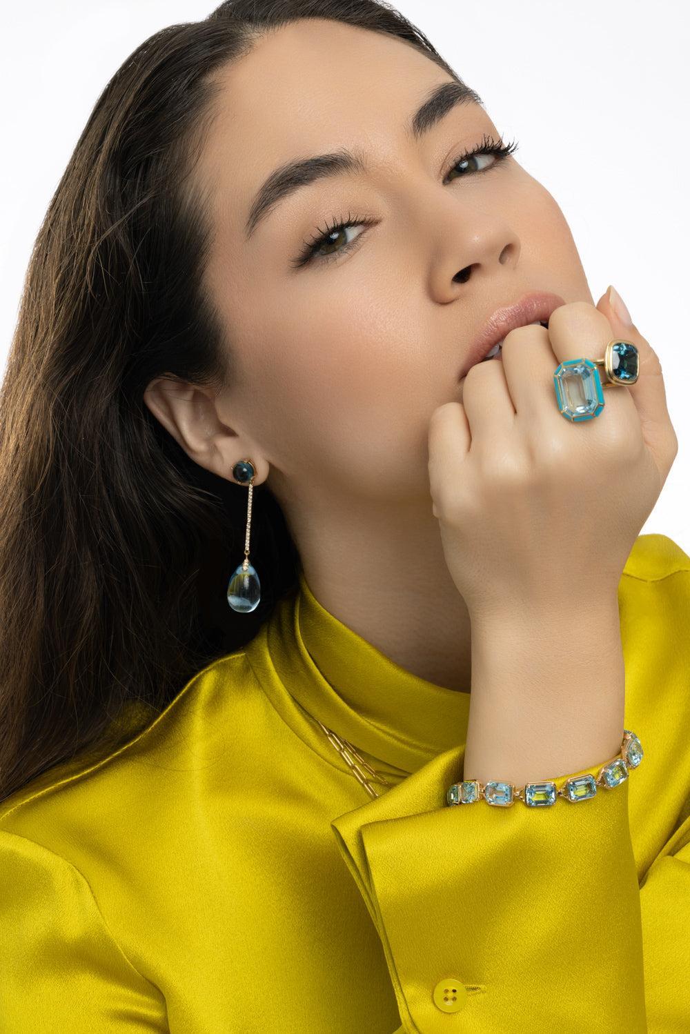 Blue Topaz Melange Ring - Image 2