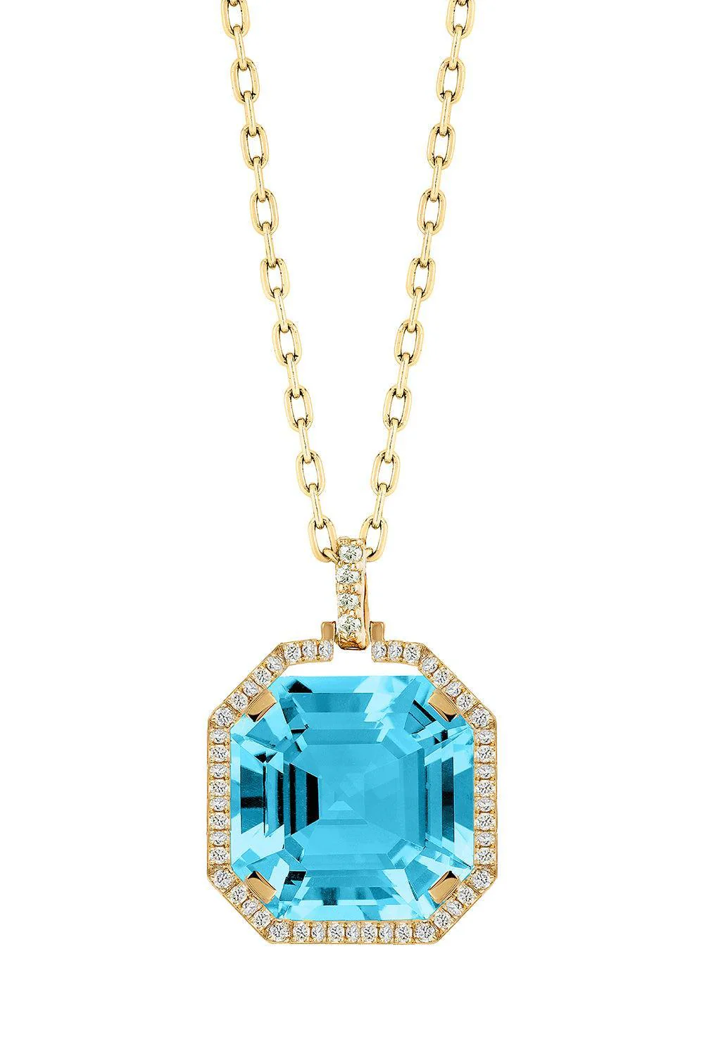 Blue Topaz Pendant G-One Pendant Necklace